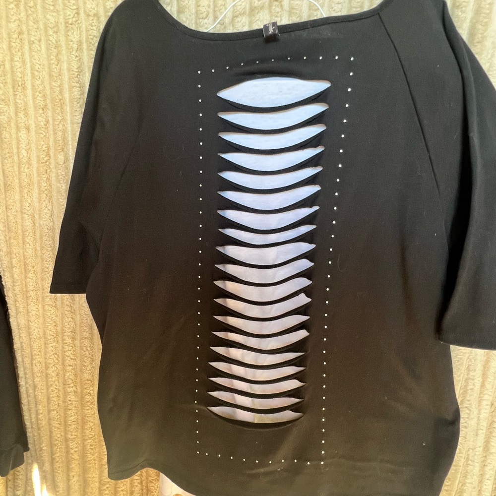 Elegant Black Women's Top with Cutout Design on back